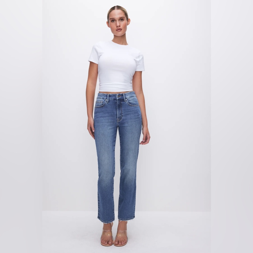 Good American Always Fits Good Legs Straight Jeans